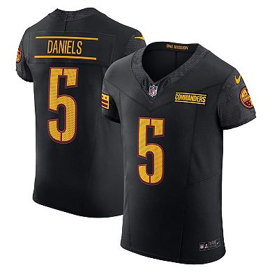 Men's Nike Jayden Daniels Black Washington Commanders Alternate Vapor F.U.S.E. Elite Jersey