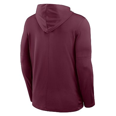 Men's Nike Maroon Virginia Tech Hokies 2025 Sideline Dri-FIT Long Sleeve Hoodie T-Shirt