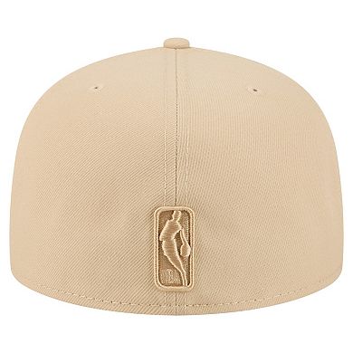 Men's New Era Khaki Boston Celtics Color Pack A-Frame 59FIFTY Fitted Hat