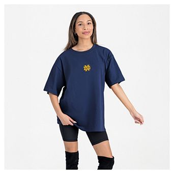 Women's Gameday Couture Navy Notre Dame Fighting Irish Oversized Back at Ya T-Shirt
