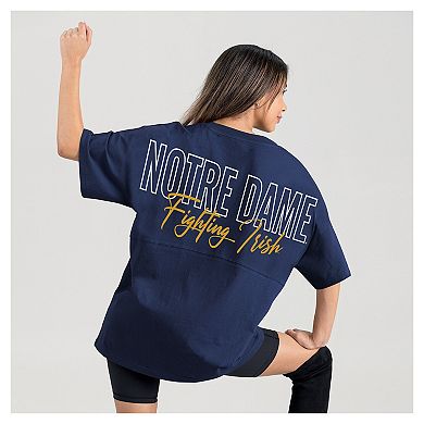 Women's Gameday Couture Navy Notre Dame Fighting Irish Oversized Back at Ya T-Shirt