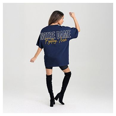 Women's Gameday Couture Navy Notre Dame Fighting Irish Oversized Back at Ya T-Shirt