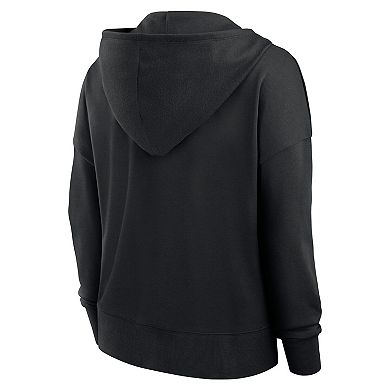 Women's Fanatics Black New Orleans Saints Blitz Left Lace-Up Pullover Hoodie