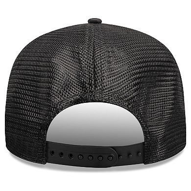 Men's New Era Black Boston Celtics Quilted Nylon 9SEVENTY Trucker Adjustable Hat