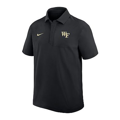 Men's Nike Black Wake Forest Demon Deacons Woven Polo