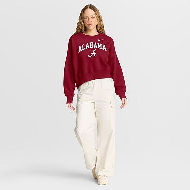 Women's Nike Crimson Alabama Crimson Tide Oversized Phoenix Arch Pullover Sweatshirt