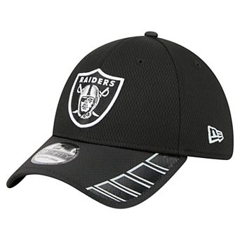 Men's New Era Black Las Vegas Raiders Visor Hit 39THIRTY Flex Hat