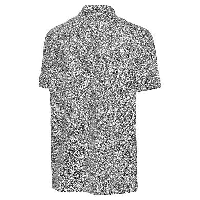 Men's Antigua Black Pittsburgh Steelers Field Ditsy Polo