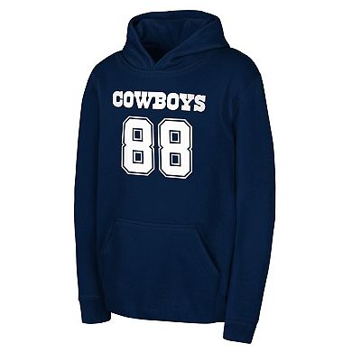 Youth Outerstuff CeeDee Lamb Navy Dallas Cowboys Mainliner Player Name & Number Hoodie