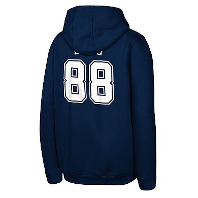 Youth Outerstuff CeeDee Lamb Navy Dallas Cowboys Mainliner Player Name & Number Hoodie