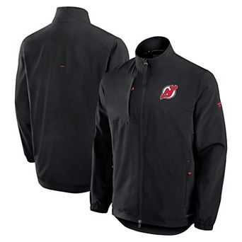 Men's Fanatics Black New Jersey Devils Authentic Pro Rink Coaches Full-Zip Jacket