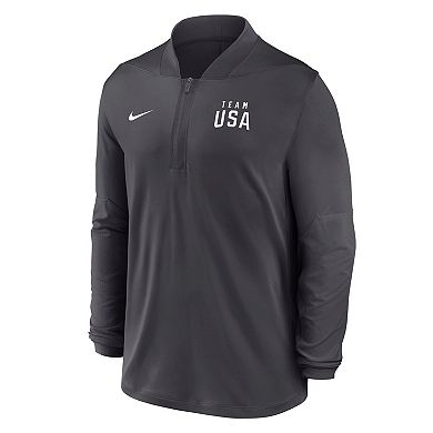 Men's Nike Anthracite Team USA Dri-FIT Half-Zip Pullover