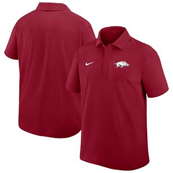 Men's Nike Cardinal Arkansas Razorbacks Woven Polo