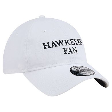 Men's New Era White Iowa Hawkeyes Fan 9TWENTY Adjustable Hat
