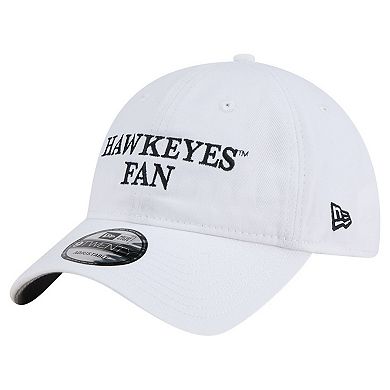 Men's New Era White Iowa Hawkeyes Fan 9TWENTY Adjustable Hat