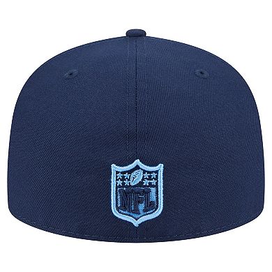 Men's New Era Navy Tennessee Titans Oversized 59FIFTY Fitted Hat