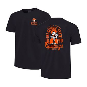 Youth Black Oklahoma State Cowboys Comfort Colors Mascot Overlay T-Shirt