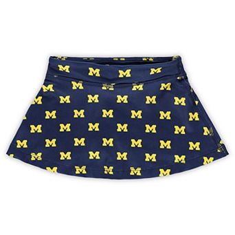 Girls Toddler ZooZatz Navy Michigan Wolverines All-Over Print Tennis Skort