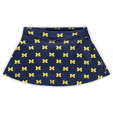 Girls Toddler ZooZatz Navy Michigan Wolverines All-Over Print Tennis Skort