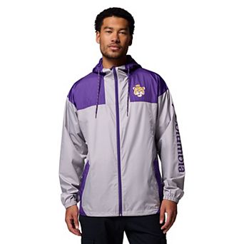 Men's Columbia Gray LSU Tigers Flash Challenger II Windbreaker