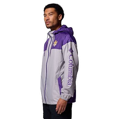 Men's Columbia Gray LSU Tigers Flash Challenger II Windbreaker
