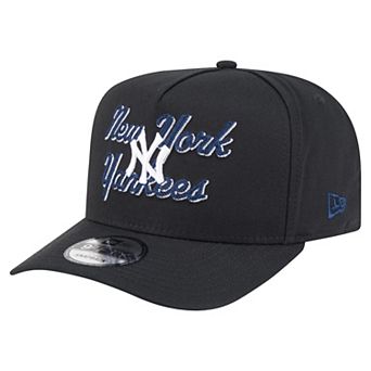 Men's New Era Black New York Yankees Chainstitch 9FIFTY A-Frame Snapback Hat