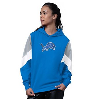 Women's Starter Blue Detroit Lions Scrimmage Hoodie