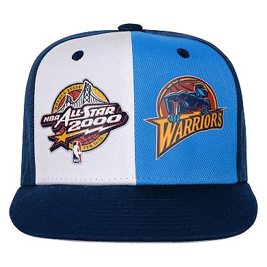 Youth Mitchell & Ness Navy Golden State Warriors 2000 All-Star Game Duo Front Snapback Hat