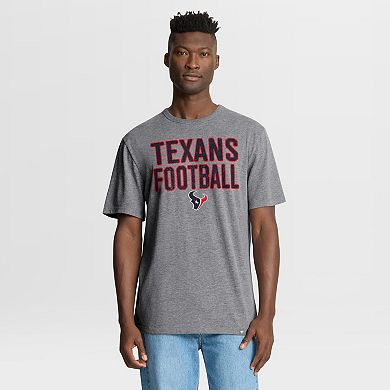 Men's Fanatics Heather Gray Houston Texans First Down Tribute Tri-Blend T-Shirt