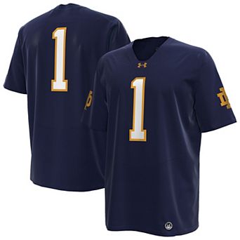 Men's Under Armour Navy Notre Dame Fighting Irish Premier Football Jersey