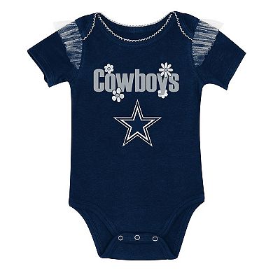 Girls Newborn Outerstuff Navy Dallas Cowboys My Team Rocks Bodysuit and Skirt Set
