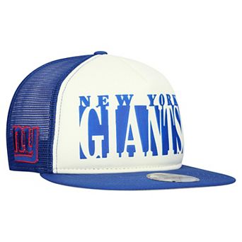 Men's New Era Cream/Royal New York Giants Cutout A-Frame 9FIFTY Snapback Hat