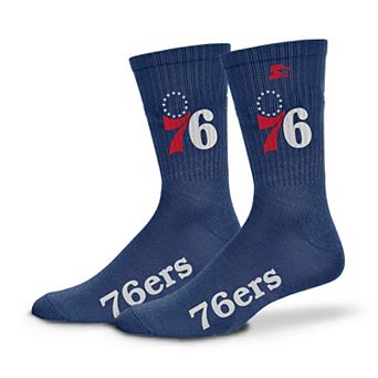 Unisex Starter Royal Philadelphia 76ers Satin Crew Socks