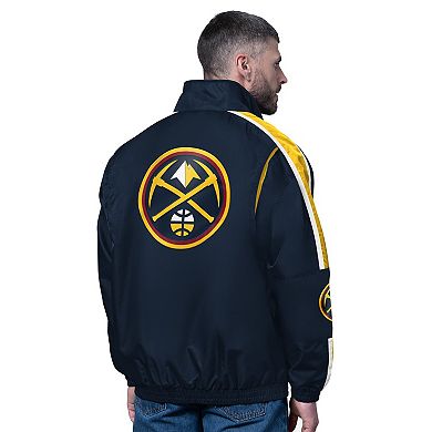 Men's Starter Navy Denver Nuggets Freestyle Lightweight Full-Zip Jacket