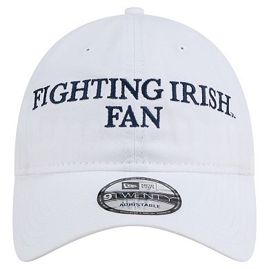 Men's New Era White Notre Dame Fighting Irish Fan 9TWENTY Adjustable Hat