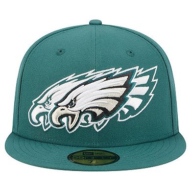 Men's New Era Midnight Green Philadelphia Eagles Tri-Hit 59FIFTY Fitted Hat