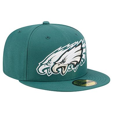 Men's New Era Midnight Green Philadelphia Eagles Tri-Hit 59FIFTY Fitted Hat