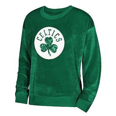 Youth Girls Outerstuff Kelly Green Boston Celtics Step Back Crewneck Sweatshirt