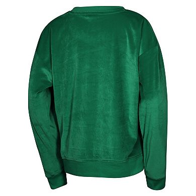 Youth Girls Outerstuff Kelly Green Boston Celtics Step Back Crewneck Sweatshirt
