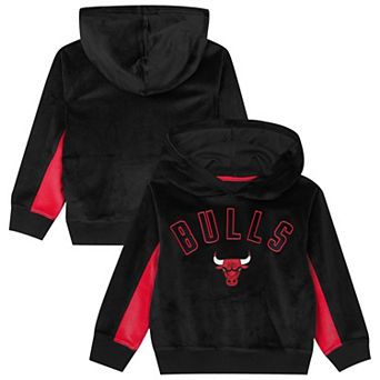 Preschool Outerstuff Black Chicago Bulls Velour Hoodie