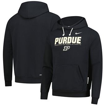 Men's Nike Black Purdue Boilermakers 2025 Sideline Standard Issue Dri-FIT Hoodie