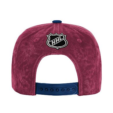 Youth Outerstuff Burgundy/Navy Colorado Avalanche True Retro Deadstock Adjustable Hat