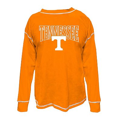 Women's Fanatics Tennessee Orange Tennessee Volunteers Plus Size Contrast Stitch Sweatshirt