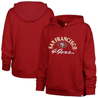 Women's '47 Scarlet San Francisco 49ers Plus Size Whirlwind Naomi Hoodie