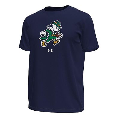 Men's Under Armour Navy Notre Dame Fighting Irish Sporting Leprechaun Tech Stretch T-Shirt