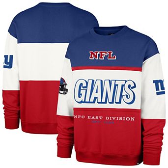 Men's '47 Royal/Red New York Giants Breeze Maximalist Sweatshirt