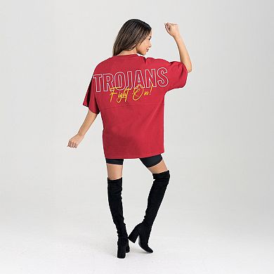Women's Gameday Couture Cardinal USC Trojans Oversized Back at Ya T-Shirt