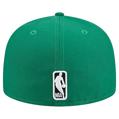 Men's New Era Kelly Green Boston Celtics Tri-Hit 59Fifty Fitted Hat