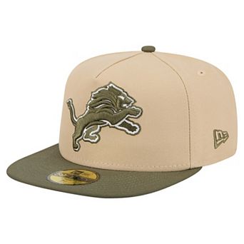 Men's New Era Beige/Olive Detroit Lions Color Pack A-Frame 59FIFTY Fitted Hat