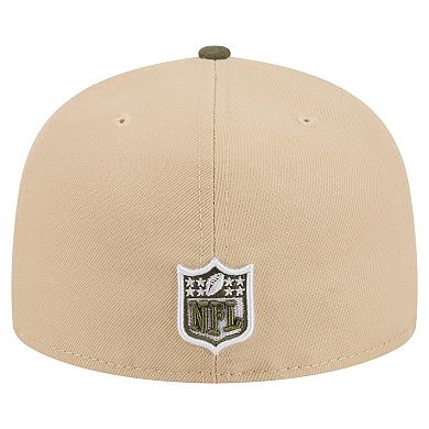 Men's New Era Beige/Olive Detroit Lions Color Pack A-Frame 59FIFTY Fitted Hat